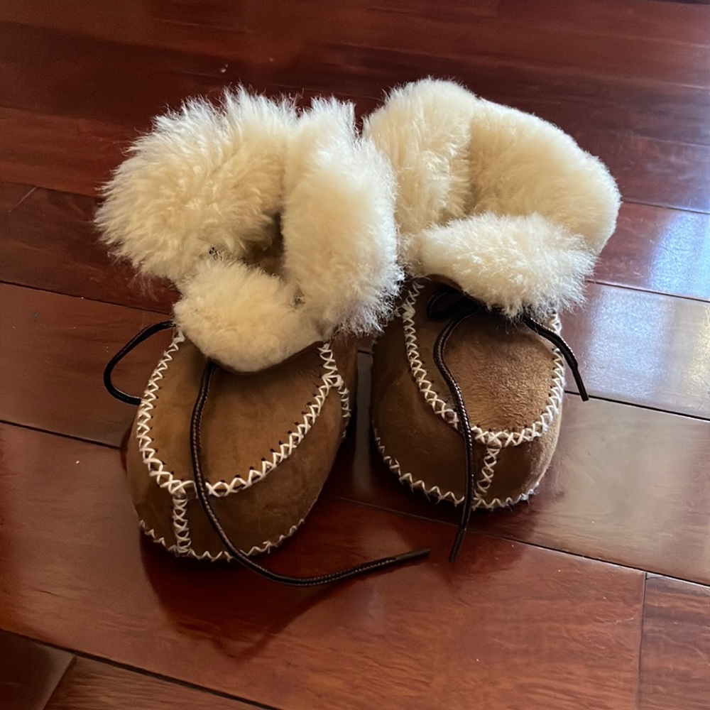 Toddler moccasin  slippers shearling 5
